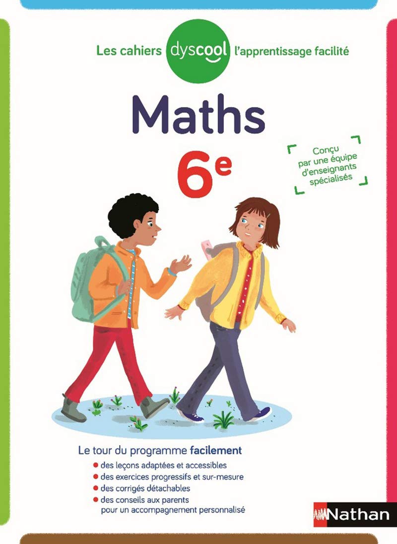 Dyscool - Cahier de Maths 6ème - Adapté aux enfants dys ou en difficulté book