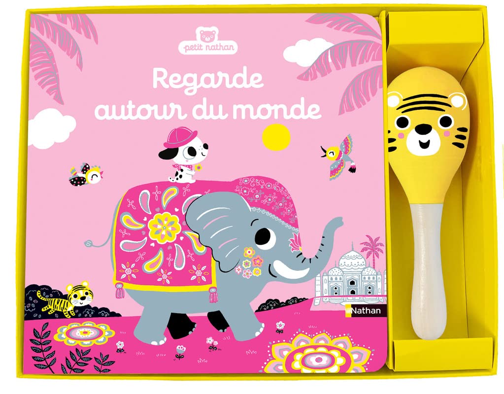 Mon coffret d'éveil sensoriel : Regarde autour du monde avec une maracas en cadeau - Dès 10 mois book
