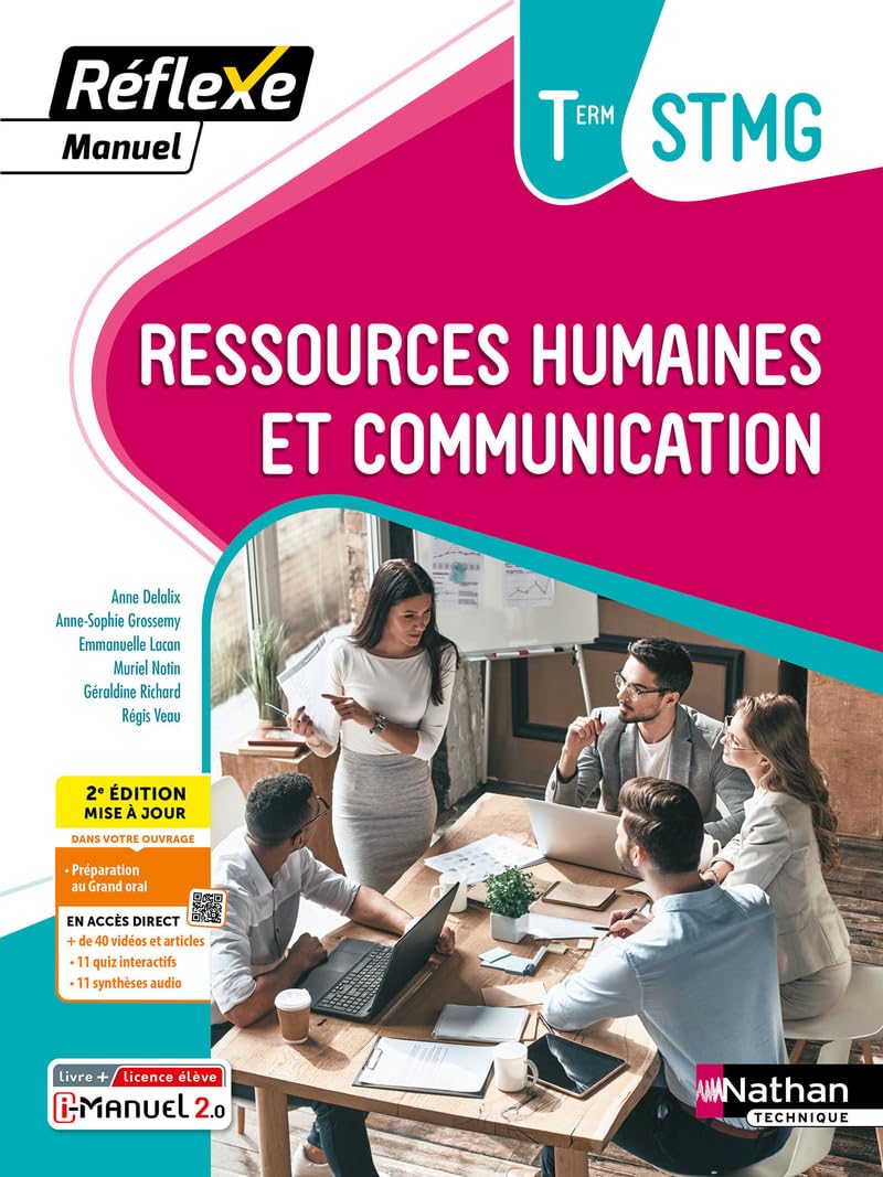 Manuel Réflexe - Ressources humaines et Communication Tle STMG BAC STMG - 2024 - Manuel - élève - + iManuel Education & Training