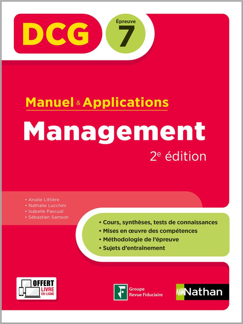 DCG 7 Management - Manuel et applications - Nouvelle édition book