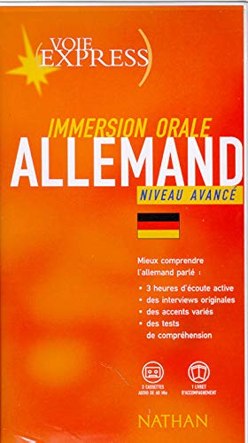 Voie express : Immersion orale, Allemand, niveau avancé (1 livre + 3 cassettes) book