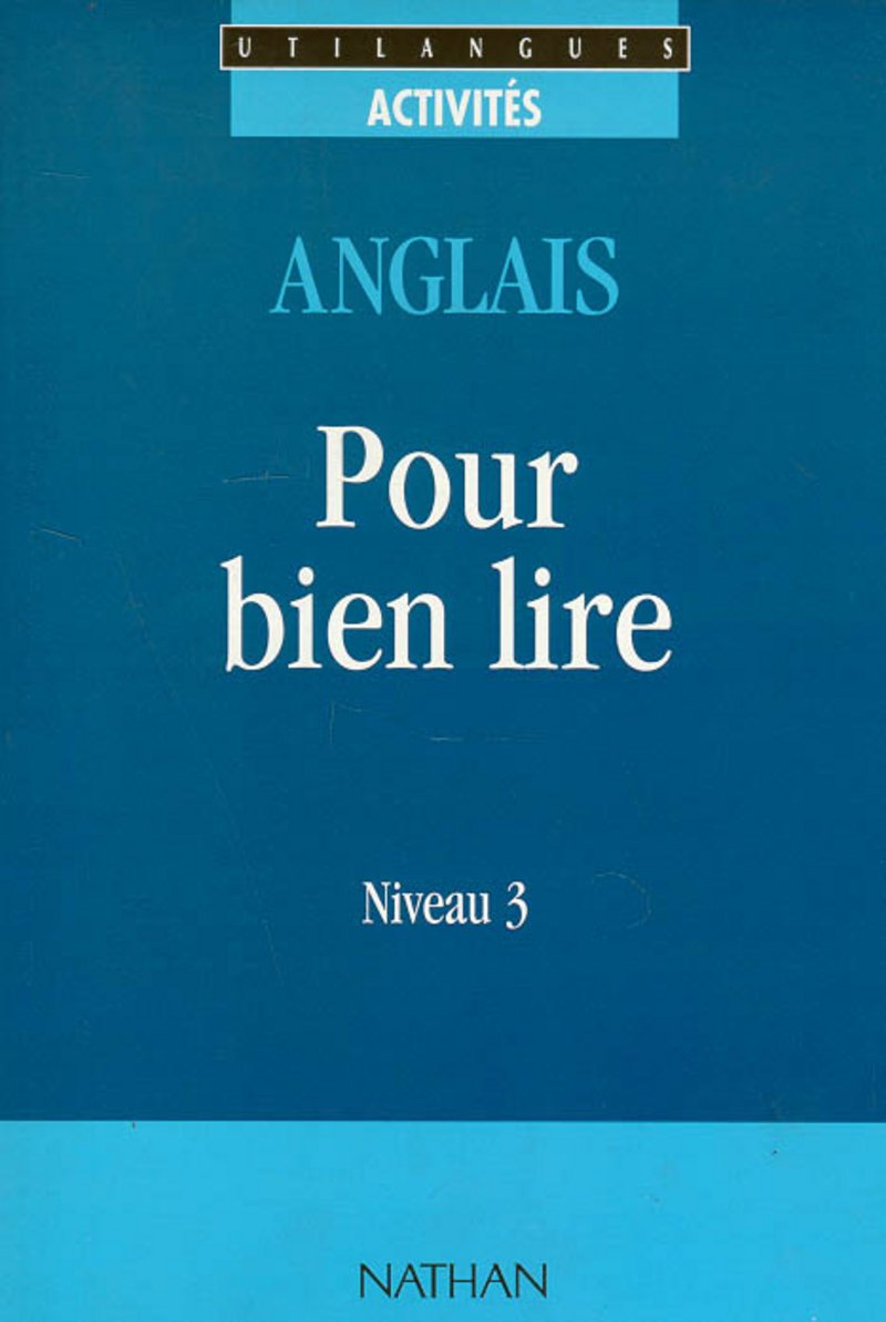 Activités pour bien lire, anglais, niveau 3 book