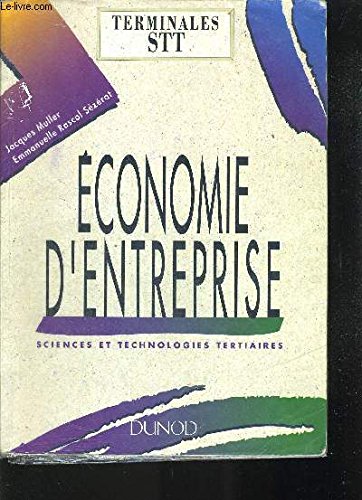 Economie d'entreprise, terminales STT book