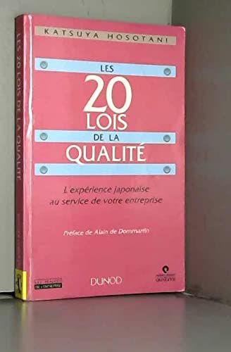 Les 20 lois de la qualité : l'expérience japonaise au service de votre entreprise Books