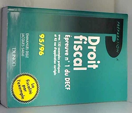 Droit fiscal : épreuve n°1 du DECF book