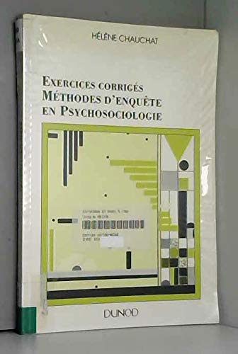 Exercices corrigés: Méthode d'enquête en psychosociologie book
