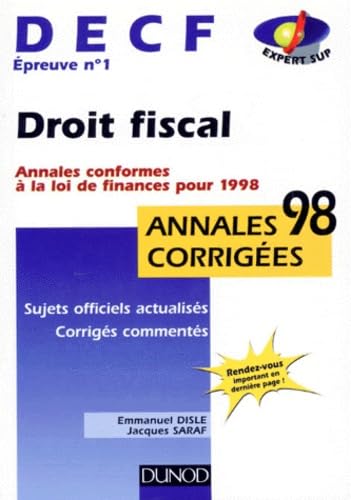 Droit fiscal : sujets actualisés en fonction de la loi de finances pour 1998 book