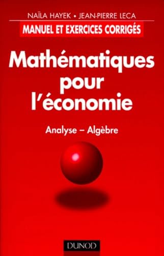 Mathématiques pour l'économie: Analyse-Algèbre book