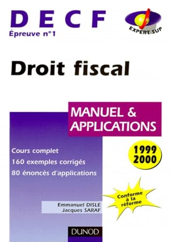 Decf Epreuve N° 1 Droit Fiscal. Edition 1999-2000 Conforme A La Reforme book