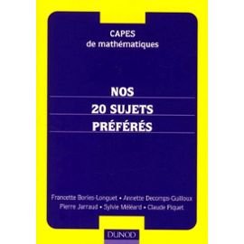 Capes de mathématiques, nos 20 sujets préférés book