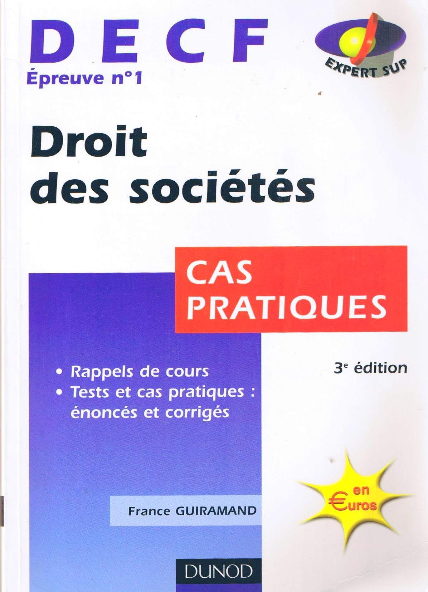 DECF, épreuve n°1 : Droit des sociétés (cas pratiques) book