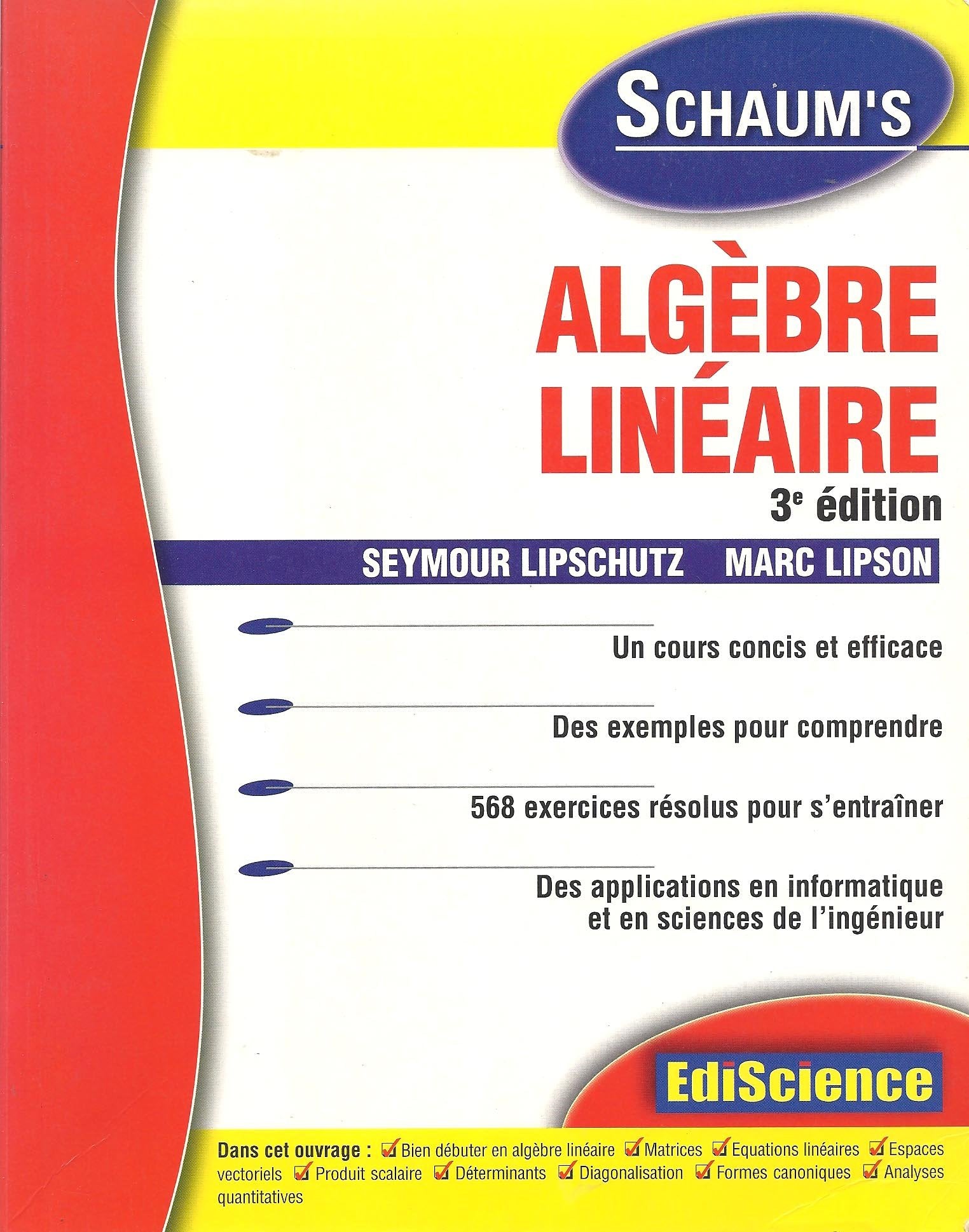 Algèbre linéaire : Rappels de cours et exercices corrigés Books