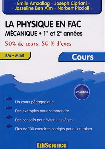 Mécanique: Cours et exercices corrigés 1e et 2e années Books
