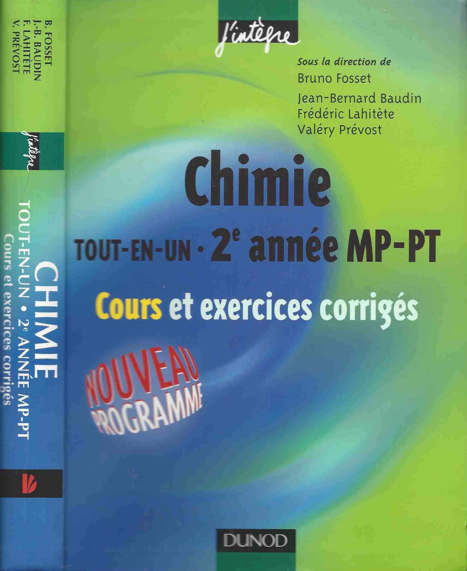 Chimie: Tout-en-un, 2e année MP-PT Cours et exercices corrigés Books