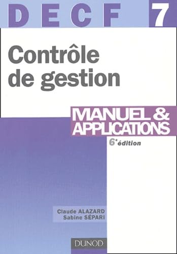 DECF, numéro 7 : Contrôle de gestion: Manuel et applications Books