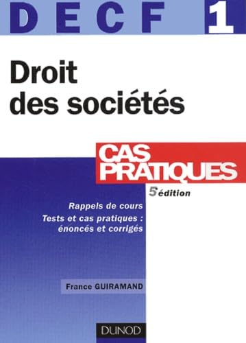 DECF, numéro 1 : Droit des sociétés book