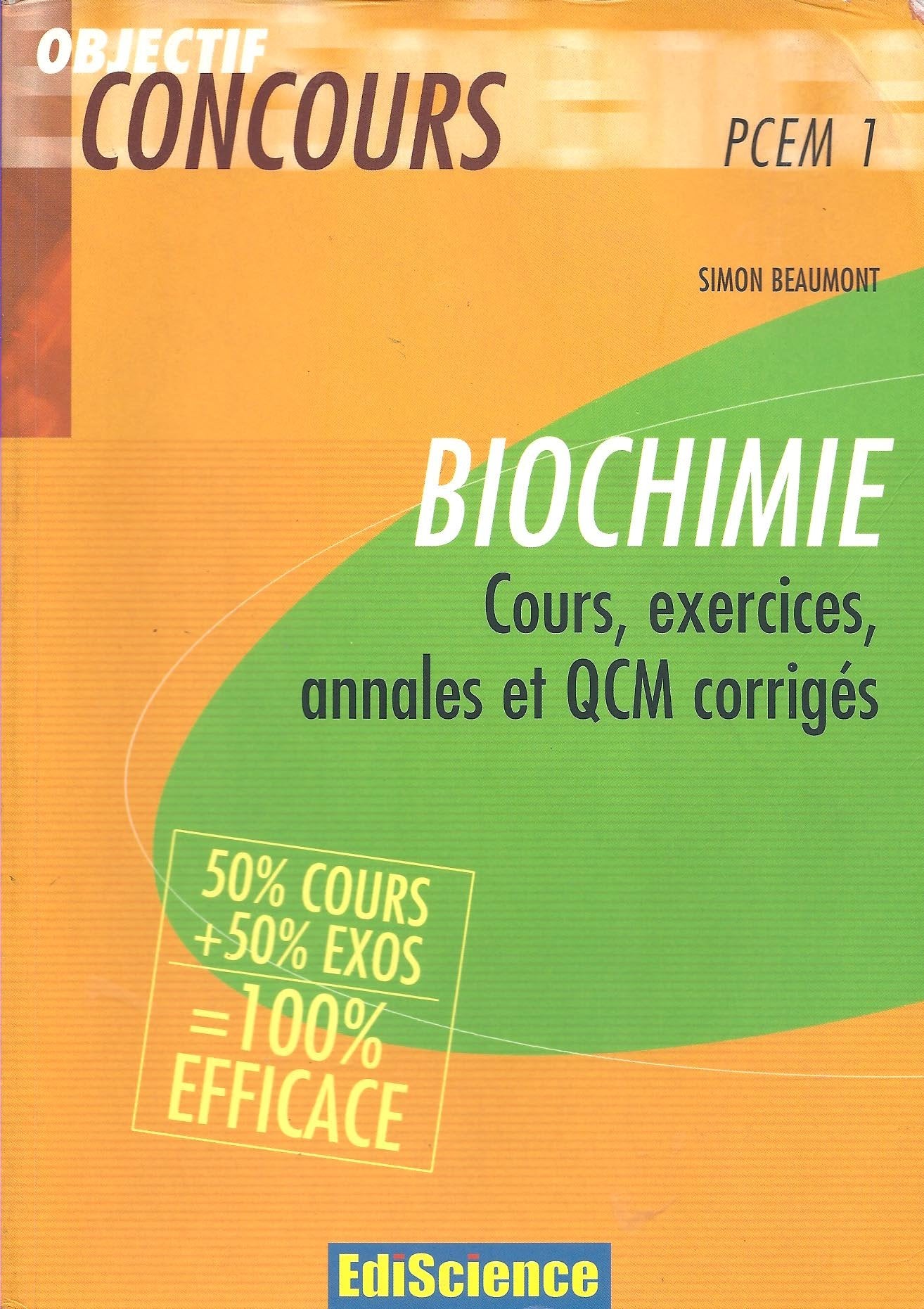 Biochimie PCEM 1: 50% cours + 50% exos Books
