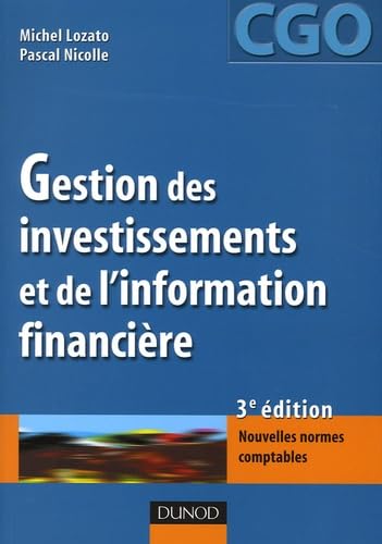 Gestion des investissements et de l'information financière book