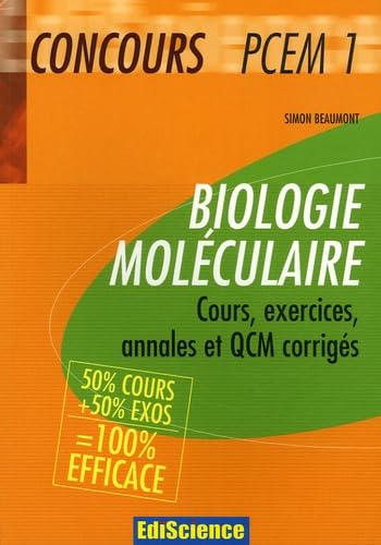 Biologie moléculaire: Cours, exercices, annales et QCM corrigés book