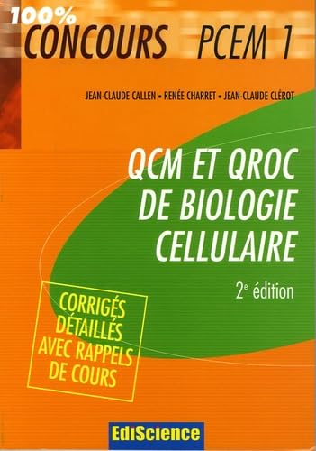 QCM et QROC de biologie cellulaire: Avec corrigés détaillés book