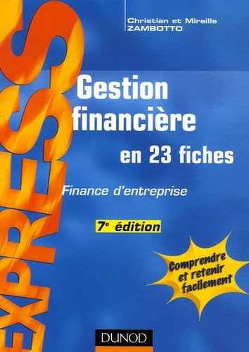 Gestion financière: En 23 fiches book