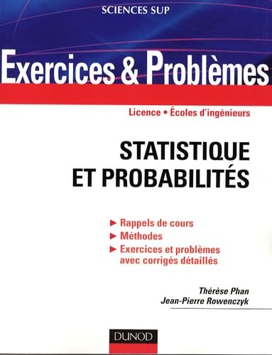 Statistiques et probabilités: Rappel de cours, méthodes, exercices et problèmes avec corrigés détaillés. Licence, Ecoles d'ingénieurs Books