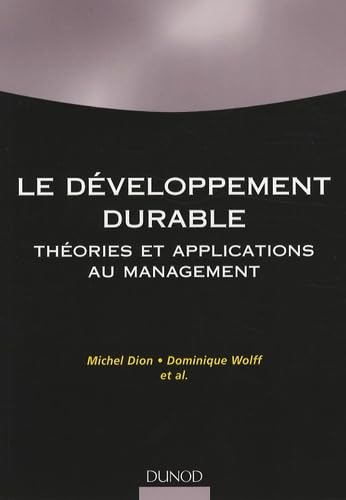 Le développement durable: Théorie et applications au management book