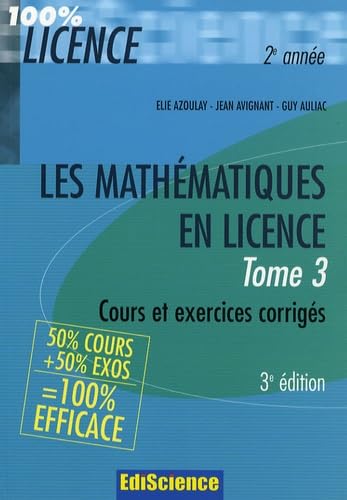 Les mathématiques en licence 2e année: Tome 3 book