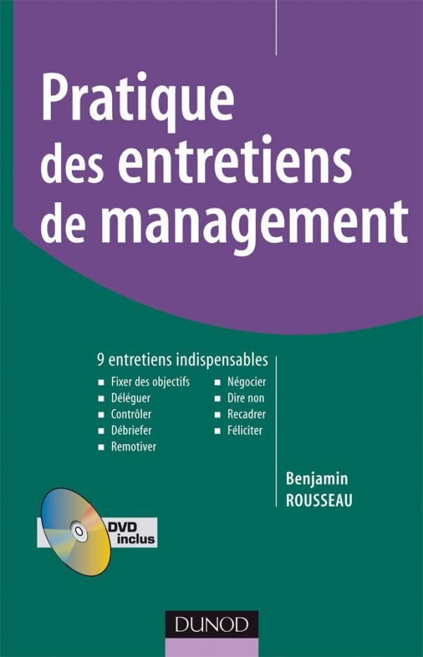 Pratique des entretiens de management - 9 entretiens indispensables - Livre+DVD: 9 entretiens indispensables book