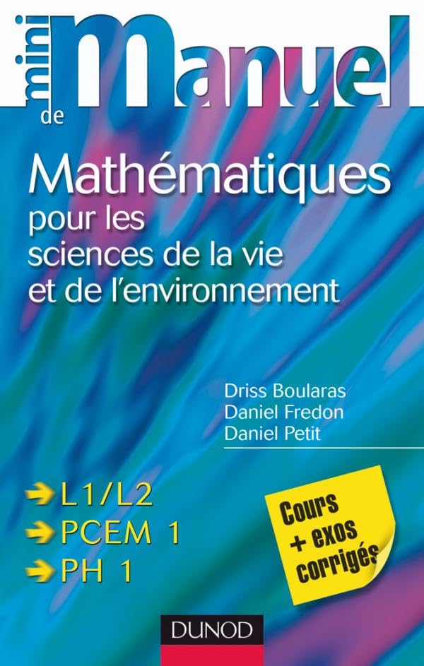 Mini manuel de Mathématiques pour les sciences de la vie et de l'environnement book