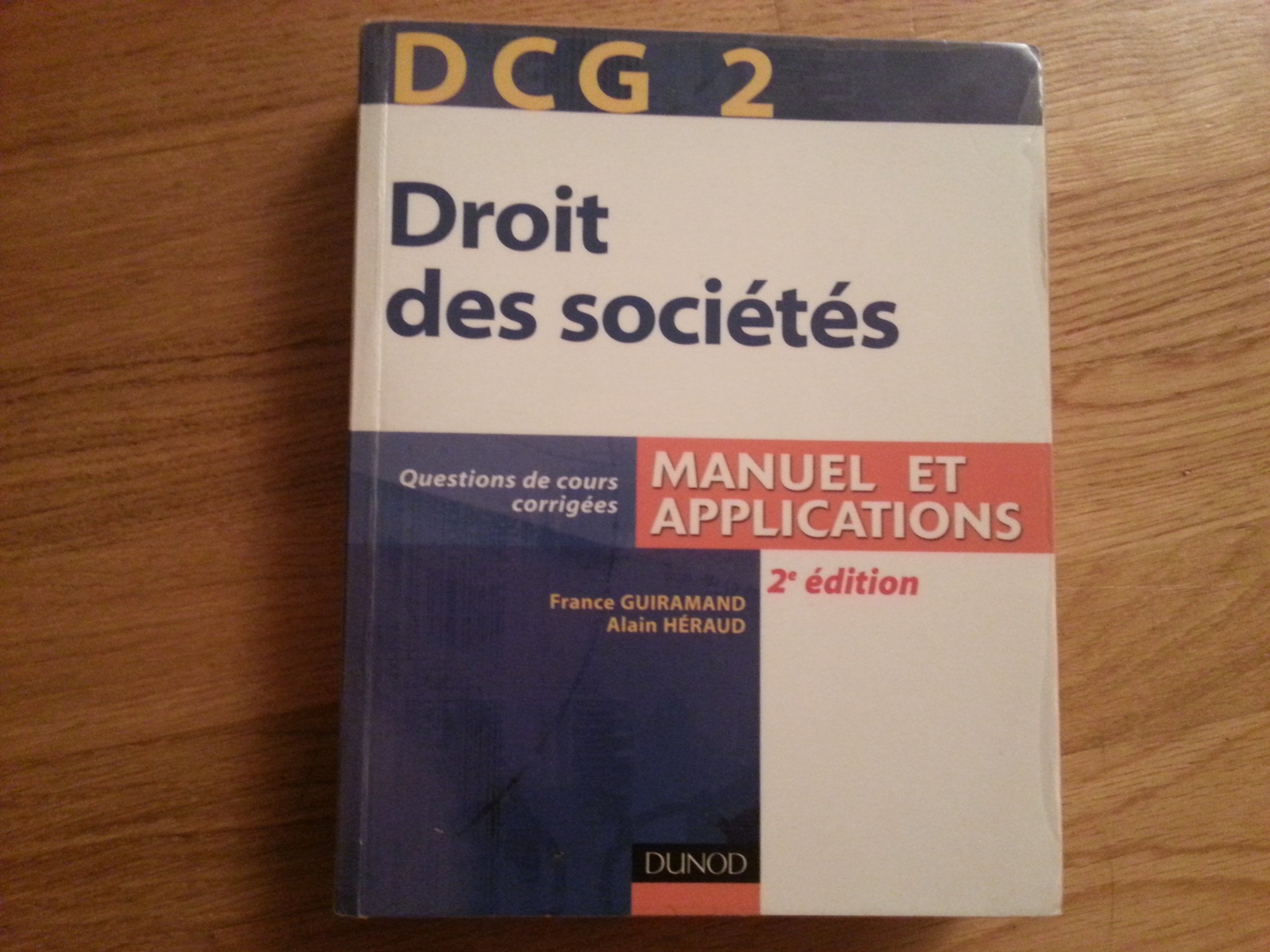 Droit des sociétés DCG2: Manuel et applications book