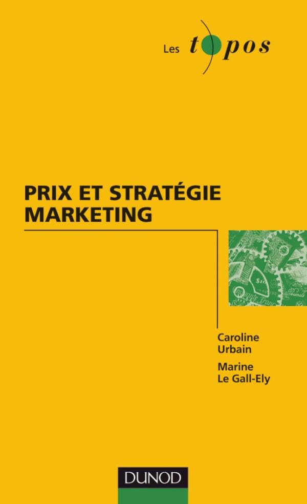 Prix et stratégie marketing book