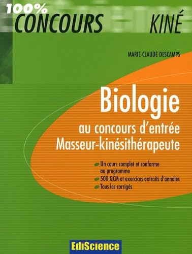 Biologie au concours d'entrée masseur-kinésithérapeute book
