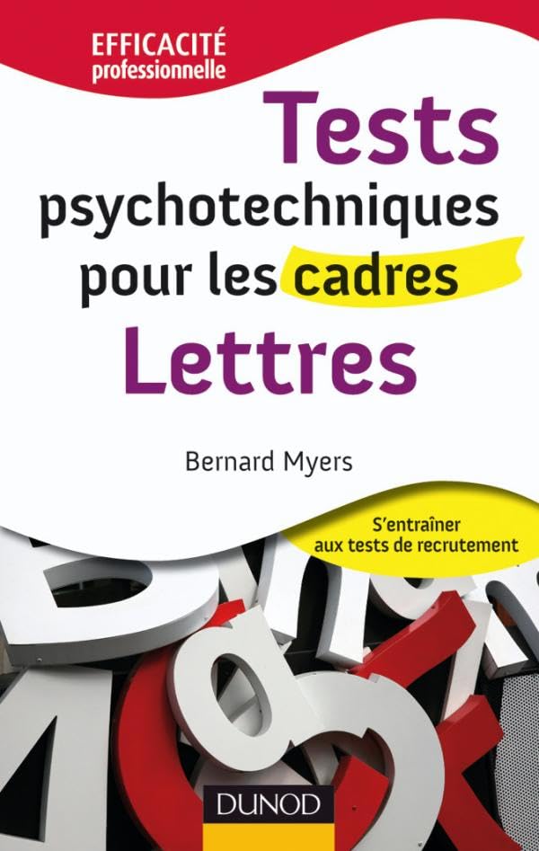 Tests psychotechniques pour les cadres - Lettres: Lettres book