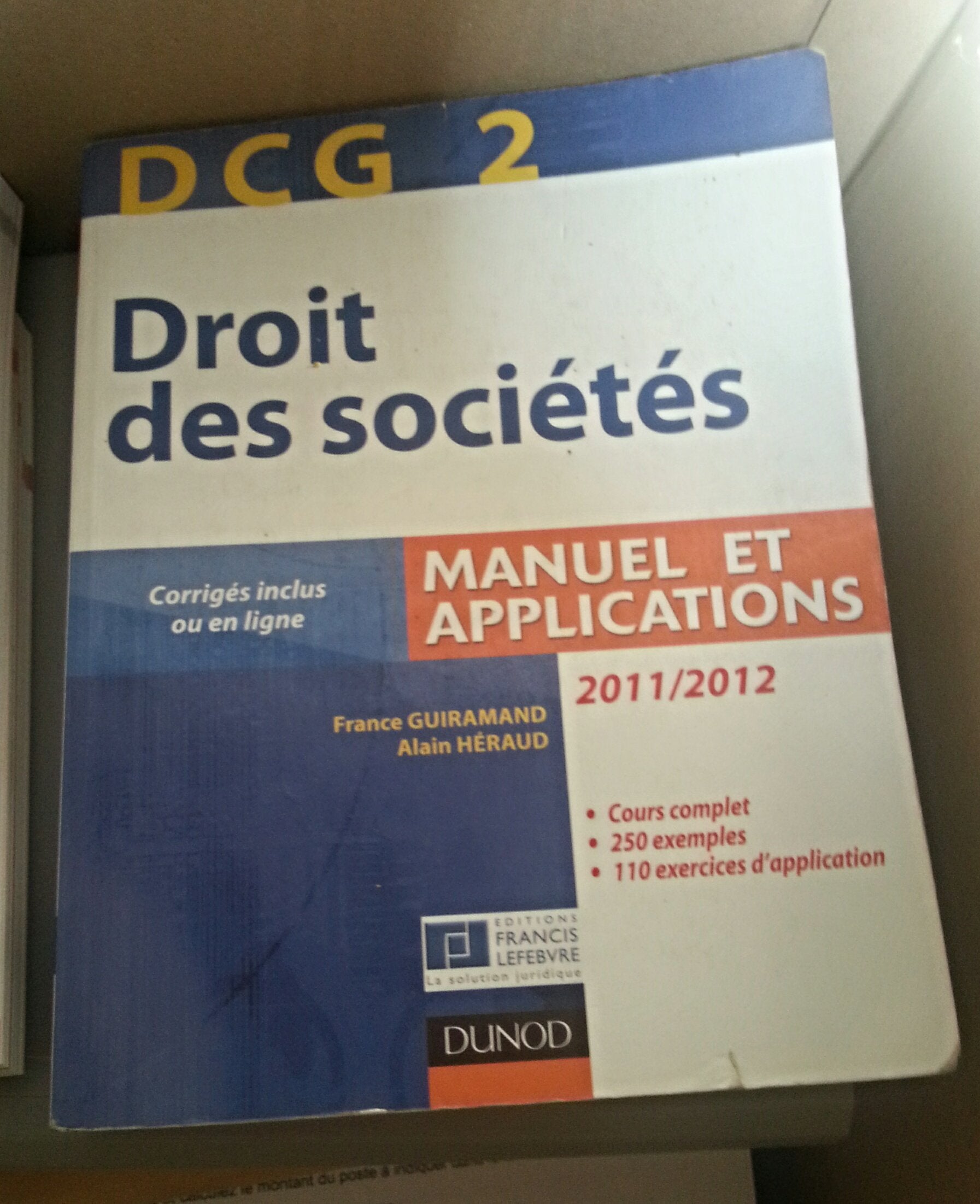 DCG 2 Droit des sociétés book