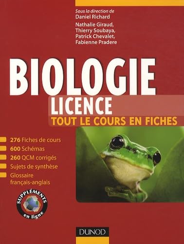 Biologie Licence: Tout le cours en fiches Books