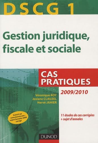 Gestion juridique, fiscale et sociale DSCG 1: Cas pratiques book