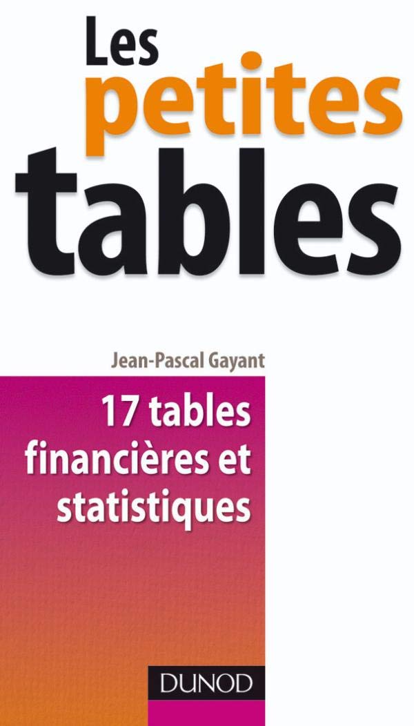 Les petites tables: 17 tables financières et statistiques Books