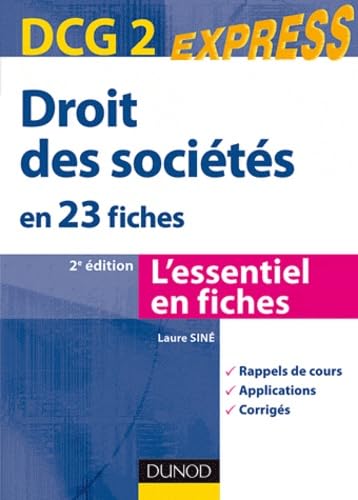 Droit des sociétés DCG 2, en 23 fiches book