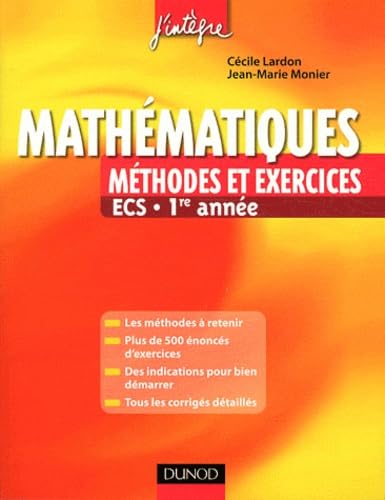 Mathématiques: Méthodes et exercices ECS 1re année Books