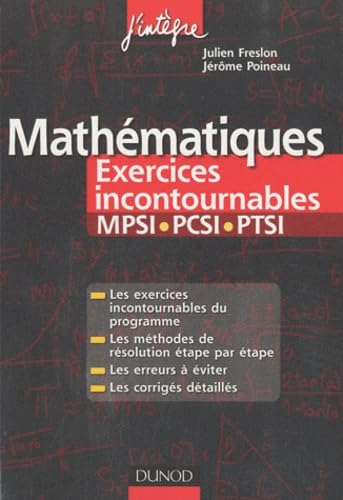 Mathématiques, exercices incontournables MPSI-PCSI-PTSI Books