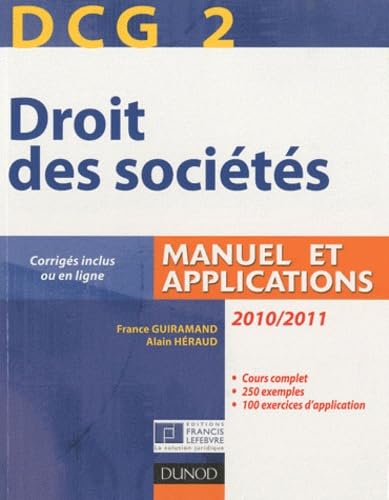 Droit des sociétés DCG 2: Manuel et applications book