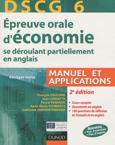 Epreuve orale d'économie se déroulant partiellement en anglais DSCG 6: Manuel et applications book