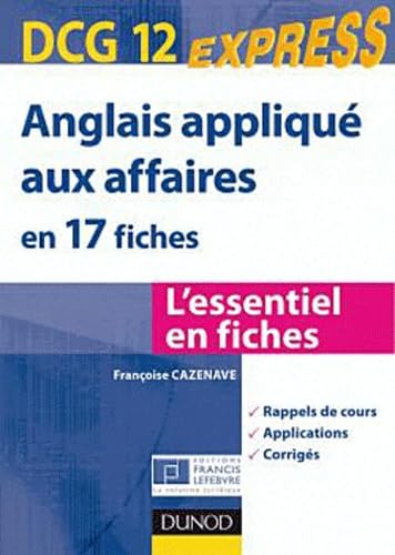 DCG12 Anglais appliqué aux affaires en 17 fiches book
