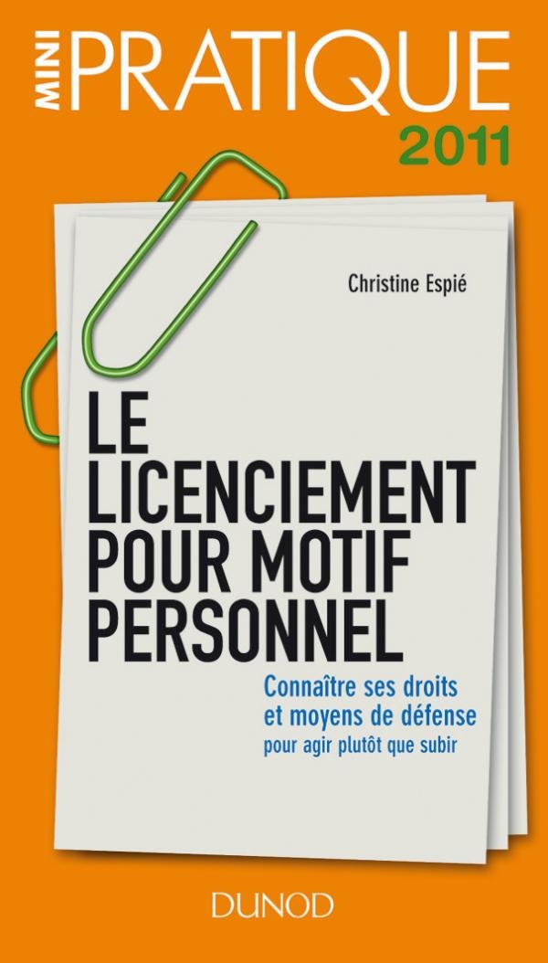 Le licenciement pour motif personnel book