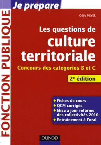 Les questions de culture territoriale: Concours des catégories B et C Books