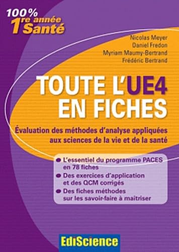 Toute l'UE4 en fiches: Evaluation des méthodes d'analyse appliquées aux sciences de la vie et de la santé Books