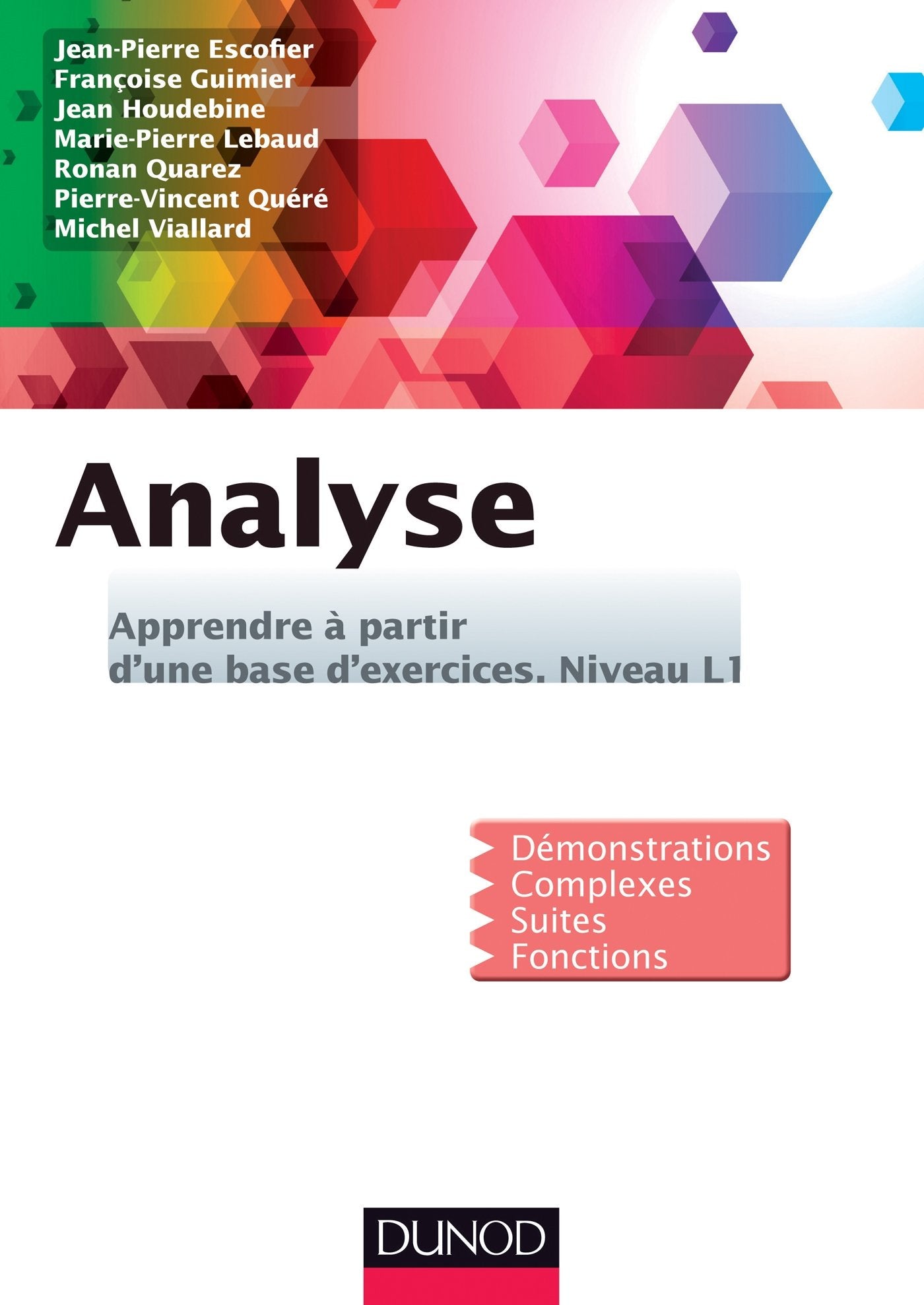 Analyse: Apprendre à partir d'une base d'exercices - Niveau L1 book