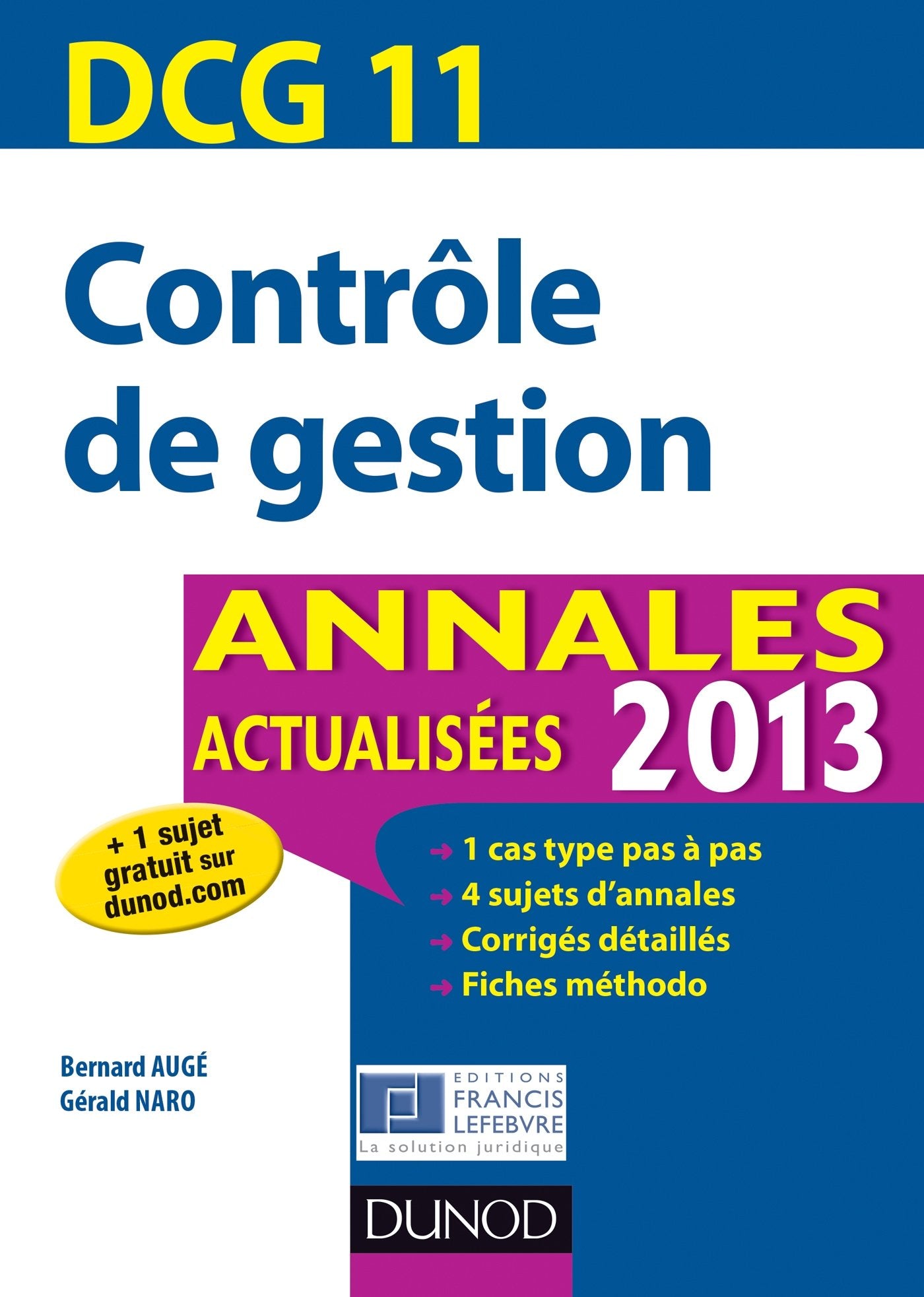 Contrôle de gestion DCG 11: Annales book