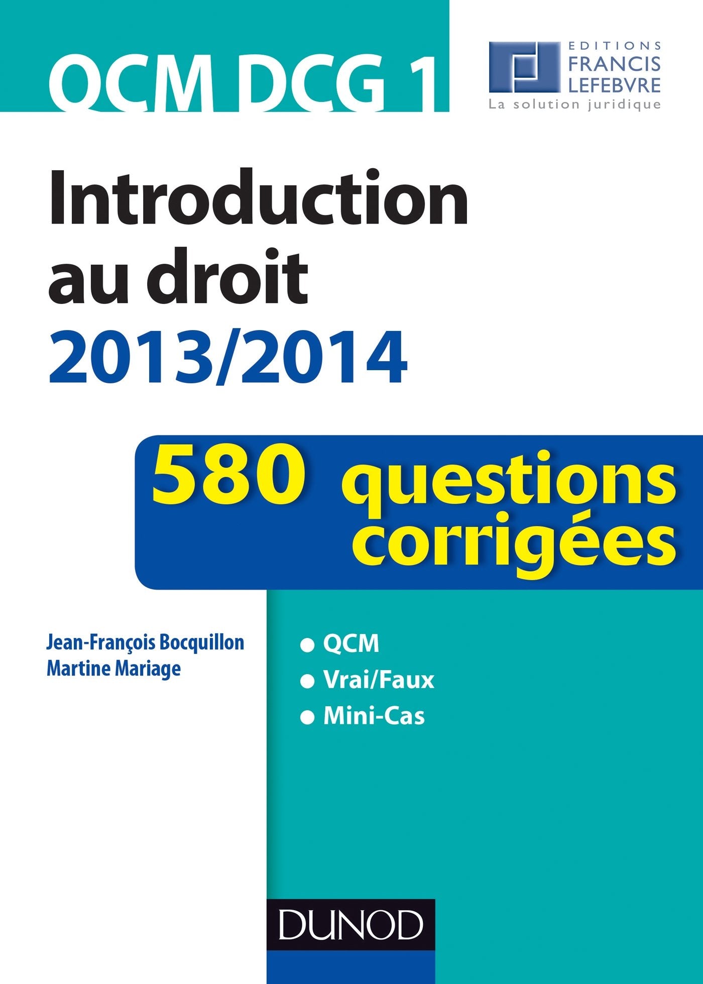Introduction au droit: QCM DCG 1, 580 questions corrigées book